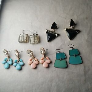 Set Of 5 Chunky Earrings